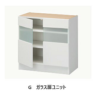 Rakuten - [開梱設置送料無料] 3Dすきまくん Gガラス扉ユニット幅：60~120cm/奥行：26~45cm/高さ：70~100cm表面材：ポリエステル化粧合板/ガラス3種類カラー：14色対応可動棚2枚開梱設置送料無料北海道・沖縄・離島は除く