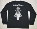 Falling Bones×Air Borne Big BeatSkull on Valkyrieロングスリーブ ロンティーT