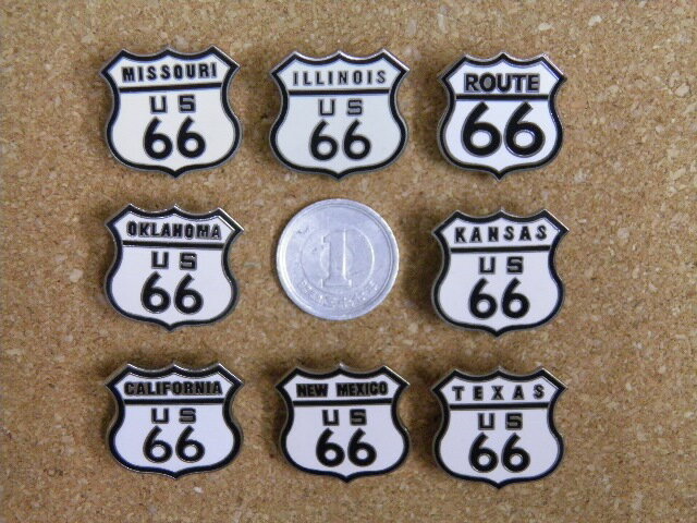 【メール便発送なら送料無料】Pins US Route 66　ピンズ　ルート66　ピンバッジ