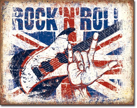 2194Rock n Rollロックンロール　ポスターアメリカン雑貨　ブリキ看板Tin Sign　ティンサイン3枚以上で送料無料！