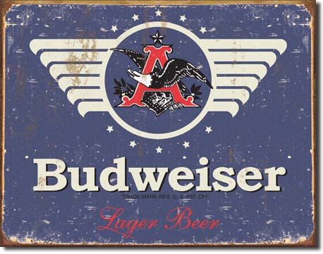 1383Budweiser 1936 Weatheredバドワイザー ビア ビール ブルーアメリカン雑貨 ブリキ看板Tin Sign ティンサイン3枚以上で送料無料 