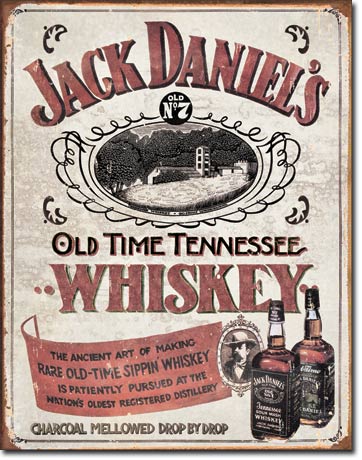 1665Jack Daniel's Sippin Whiskeyジャックダニエル　テネシーウイスキーアメリカン雑貨　ブリキ看板Tin Sign　ティンサイン3枚以上で送料無料！