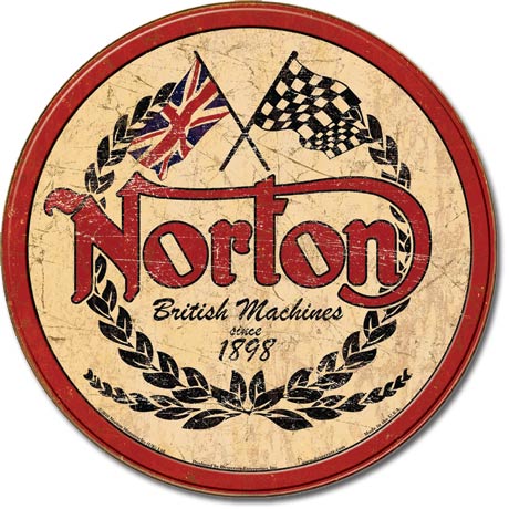 1705Norton Logoノートン　ロゴアメリカン雑貨　ブリキ看板Tin Sign　ティンサイン3枚以上で送料無料！