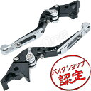 【1日24時間限定★全品P5倍】ビレット レバー セット 黒/銀 可倒式 XJR1200 XJR1300 XJR1300SP XJR1300P FJR1300 FJR1300ABS YZF750 YZF750R YZF750SP YZF-R7 FZR1000 YZF1000Rサンダーエース GTS1000