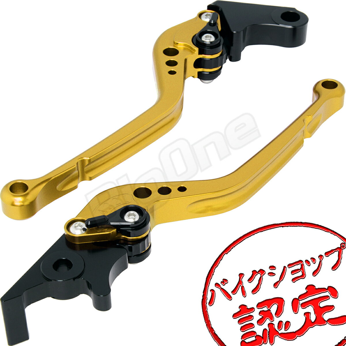 ビレット レバー セット Rタイプ マグナ50 NS-1 GROM グロム レブル MC13 CBR250R CBR400R 400X CB400F モンキー125 ゴールド ブラック 金/黒