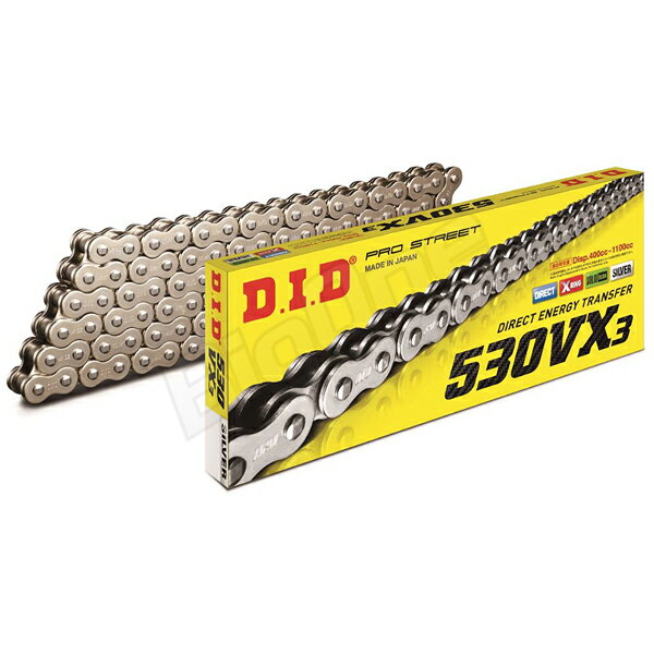 D.I.D チェーン 530VX3-110ZB S&S シルバー 530-110L 大同工業 カシメジョイント付属