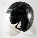 ジェット型ヘルメット ブラック・シルバー ラメ ファイヤー(bjl65sr)全排気量対応・SG規格認定・フリーサイズ 送料無料(一部地域除く)