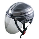 半キャップ・ハーフヘルメットVintage シルバー・ブラック(bstr-z-jt-vintage)サイズ 58・59cm・SG規格認定・125cc以下対応・フリーサイズ