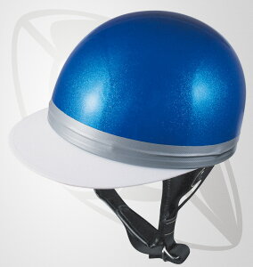 半キャップ　ハーフヘルメット ラメ ブルー(btr-40c)（湾岸）（サイズ 58-59cm・SG規格認定・125cc以下対応・Freeサイズ）送料無料