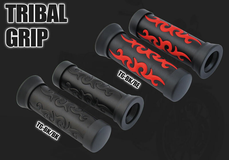 TRIBAL GRIP トライバルグリップ　メタル仕様＆NEWデザイン 汎用 全長125mm 直径22mmほとんどの国産車&輸入車に適合