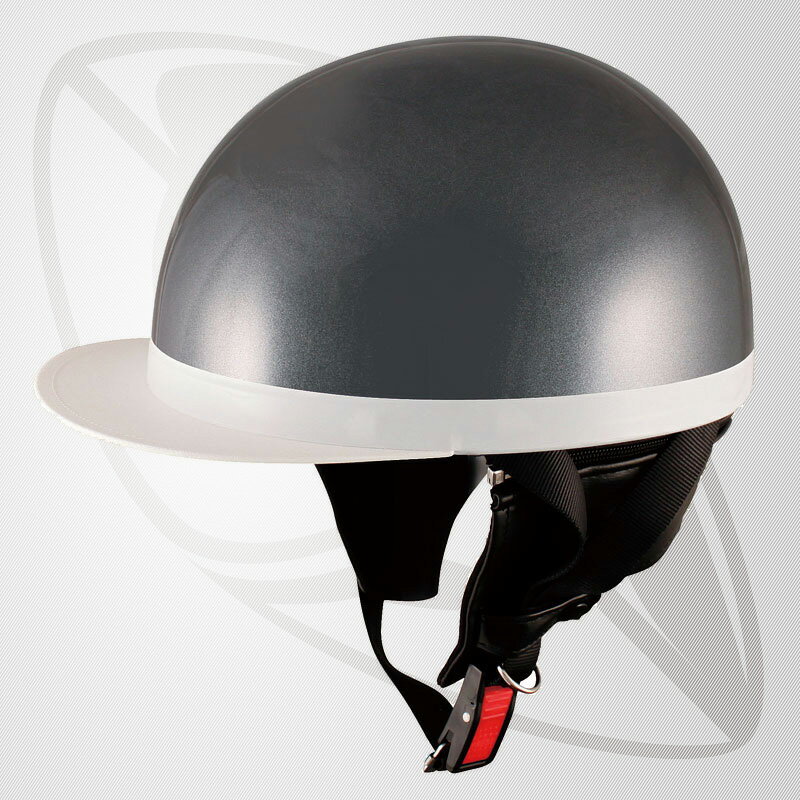 半キャップ・ハーフヘルメット ガンメタ（bcx-40b)（bigサイズ・ 60~62cm・SG規格認定・125cc以下対応）