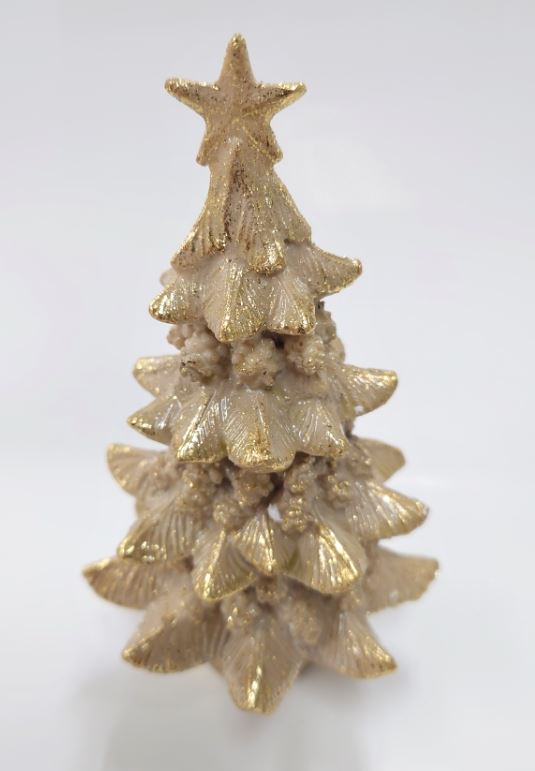 カルナック レジーヌツリーC/D (NGX02/03)　レジン製クリスマスツリー X'mas 樅の木 オブジェ おしゃれ オーナメント ゴールド インテリア 玄関先