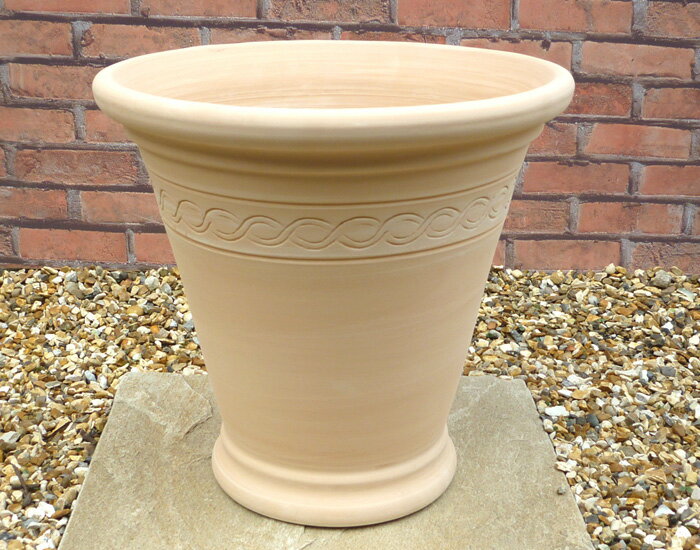 スペイン製植木鉢 グレシア 3234 34cm 素焼き鉢 陶器鉢 手作り 園芸 ガーデニング