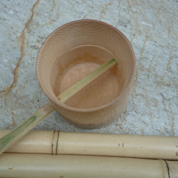 〜和風庭園を求めて〜　竹製ひしゃくセット 15〜17号用　睡蓮鉢やつくばいにどうぞ 園芸 ガーデニング 和風庭園を演出する睡蓮鉢。その飾りつけに欠かせない柄杓セットです。