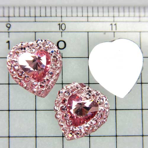 ジュエルストーン”ミニハートピンク”【4226】27個入り　〜手芸 アクセサリー パー...
