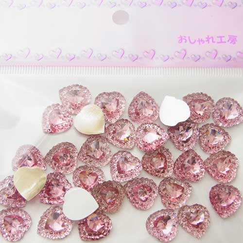 ジュエルストーン”ミニハートピンク”【4226】27個入り　〜手芸 アクセサリー パー...