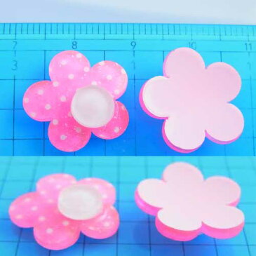 ぷっくりデコパーツ フラワー【5107】15個入り ◎税抜合計1500円以上で通常配送無料の対象商品です◎