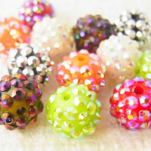 手作りストーンビーズ”カラーアソート”【4447】10個入り　〜手芸 アクセサリー パーツ ハンドメイド 手作り 大量 クラフト コサージュ 金具 安全 おすすめ 激安 プラバン 造花 つまみ細工 和風 バッジ 台座 土台 作品 根付 縁起 キーホルダー〜