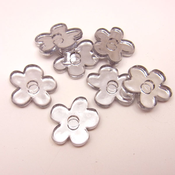 かわいい花のパーツ”クリア”【4418】42粒　〜手芸 アクセサリー パーツ ハンドメイド 手作り クラフト おすすめ かわ…