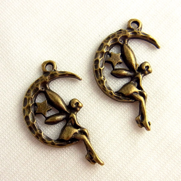 メタルパーツ ムーンフェアリー18個入り アンティークゴールド【4569】〜手芸 アクセサリー パーツ ハンドメイド 手…