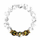 数珠 ブレスレット オラオラ系 数珠ブレスレット ヤクザ ヤンキー 太め14mm ロンデル×仁義 ハウライト 彫刻 楽ギフ_包装 紳士 Men's メンズ ファッション アクセサリー ちょいワル 悪羅悪羅系(4)