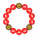 数珠 ブレスレット オラオラ系 数珠ブレスレット ヤクザ ヤンキー 極太16mm 菊A カーネリアン 彫刻 楽ギフ_包装 紳士 Men's メンズ ファッション アクセサリー ちょいワル 悪羅悪羅系(4)