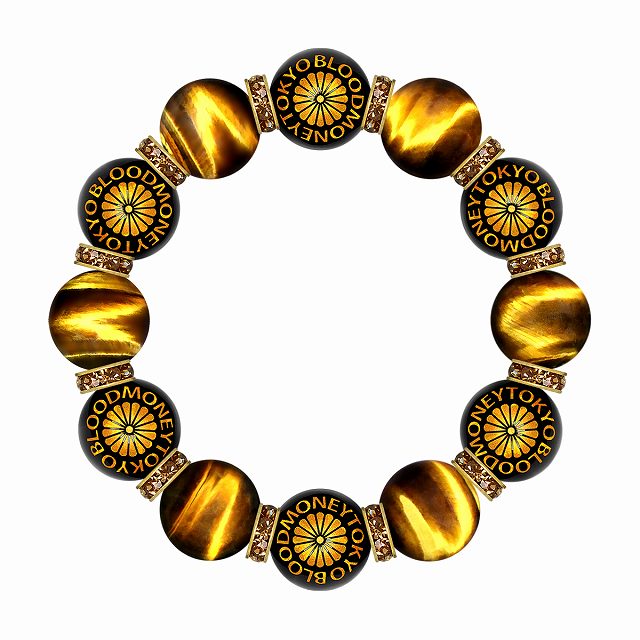 定形外郵便送料無料 数珠 ブレスレット オラオラ系 数珠ブレスレット ヤクザ ヤンキー 超極太18mm ロンデル×菊B 虎目石(タイガーアイ) 彫刻 楽ギフ_包装 紳士 Men's メンズ ファッション アクセサリー ちょいワル 悪羅悪羅系