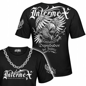 半袖 Tシャツ 服 INTERMEX (インターメックス) 鷲 鷹 itm-059 黒 白 ギャング バイカー ライダース バイク乗り B系 HIPHOP系 チカーノ メンズ ファッション ヤクザ ヤンキー オラオラ系 派手