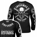 長袖 Tシャツ ロンT 服 INTERMEX (インターメックス) バットスカル コブラ ドクロ itm-061 黒 白 ギャング バイカー ライダース バイク..