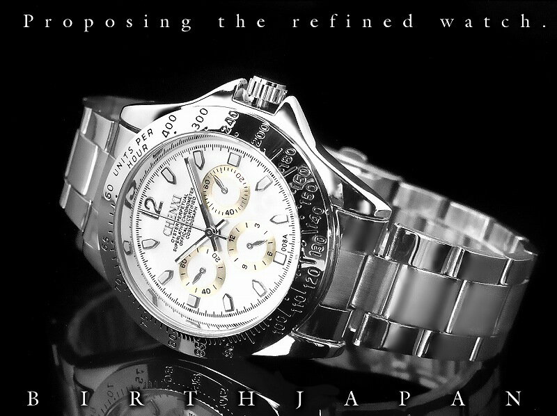 オラオラ系 ヤクザ ヤンキー cx-008白 高級感溢れるクロノグラフデザイン風腕時計 小物ウォッチ デイトナ風 モデル ちょいワル 悪羅悪羅系
