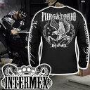 長袖 Tシャツ 服 メンズ ファッション INTERMEX 鷹 火炎瓶 メリケンネックレス ロンT itm-040 黒 白 ギャング バイカー ライダース バイ...