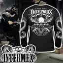 長袖 Tシャツ ロンT itm-043 メンズ ファッション INTERMEX メリケンスカル 髑髏 コブラ 蛇 パイソン 黒 白 ギャング バイカー B系 H...