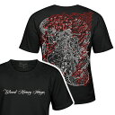 【5月13日頃入荷予定】 半袖 Tシャツ 龍と不動明王 服 BLOOD MONEY TOKYO ブラッドマネートーキョー 和柄 mbt-24001 黒 白 メンズ ファッション ヤクザ ヤンキー オラオラ系 派手