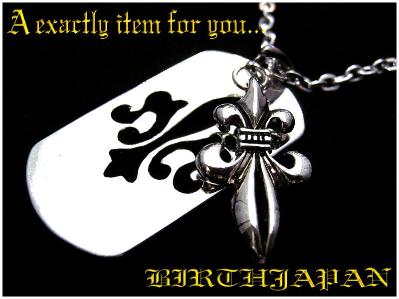 ネックレス オラオラ系 ヤクザ ヤンキー 81 ユリ×トライバルプレート ちょいワル 悪羅悪羅系 メンズファッション アクセサリー