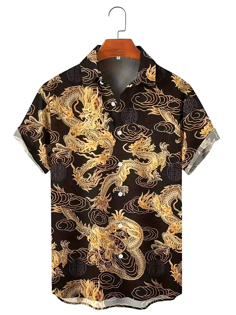 夏物 ド派手 プリント 半袖シャツ 071 柄シャツ ストリート ダンス HIPHOP B系 ヤクザ ヤンキー オラオラ系 悪羅悪羅 ホスト 服 メンズ ファッション
