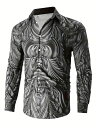 フローラル 総柄 ドレスシャツ 長袖シャツ 273 グレー Yシャツ 柄シャツ スーツ ホスト ヤクザ ヤンキー オラオラ系 悪羅悪羅 服 メンズ ファッション
