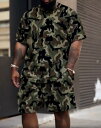半袖シャツセットアップ ハーフパンツ 上下 052 柄シャツ 大きいサイズ ヤクザ ヤンキー オラオラ系 悪羅悪羅 服 メンズ ファッション
