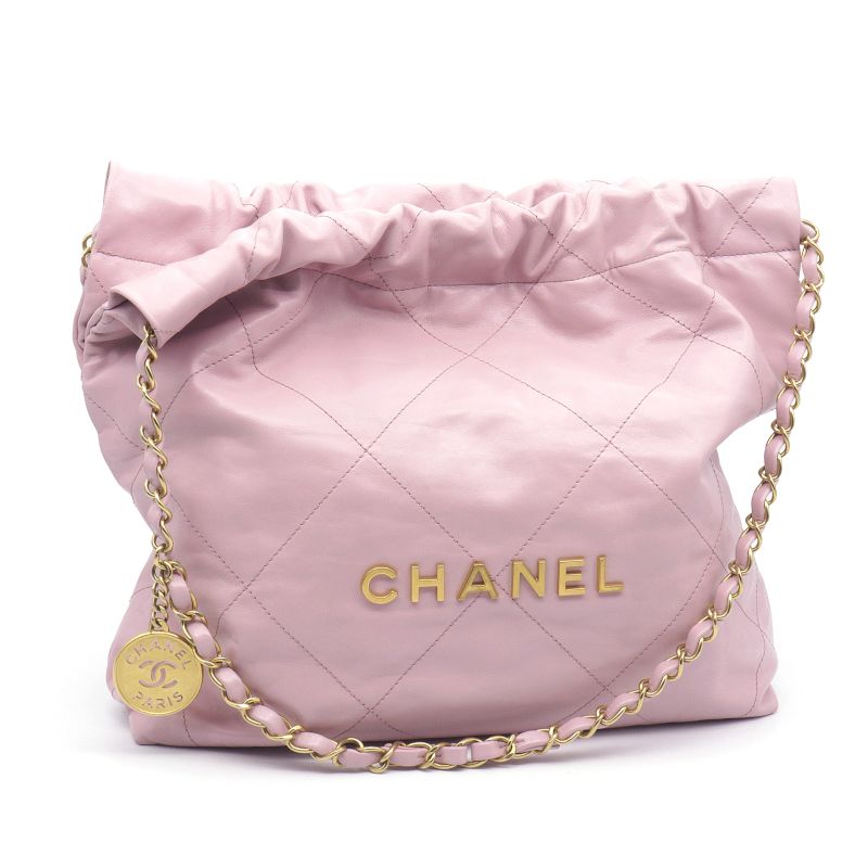 樂天商城 - [返品OK] シャネル シャネル22スモールハンドバッグ AS3260 カーフスキン ピンク ゴールド金具 ランダムシリアル ショルダーバッグ 【中古】【送料無料】