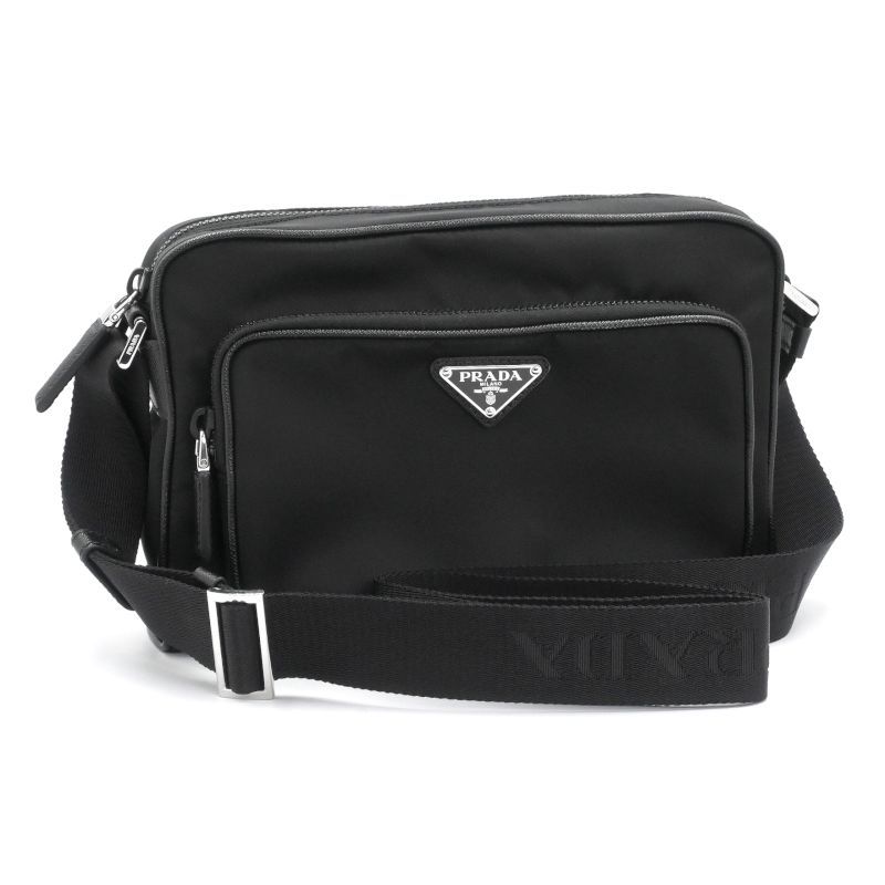 Rakuten - [返品OK] プラダ スモール Re-Nylon xサフィアーノレザー ショルダーバッグ 2VH190_2DMH_F0002_V_OOO ナイロン 斜め掛け ブラック 黒 【中古】【送料無料】