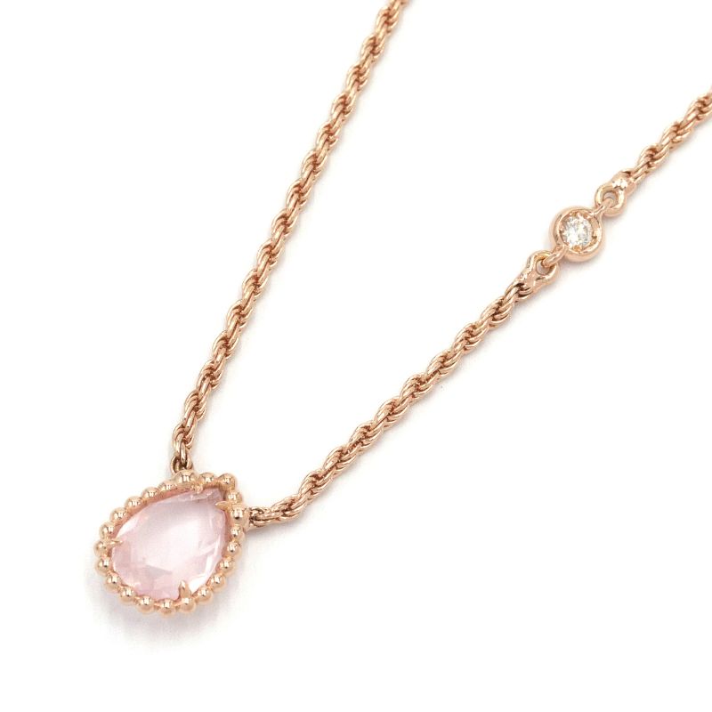 [返品OK]ブシュロン セルパンボエムネックレス JPN00677 K18PG ピンククォーツ ダイヤモンド 新品仕上済 スネーク ペンダント【中古】【送料無料】のサムネイル