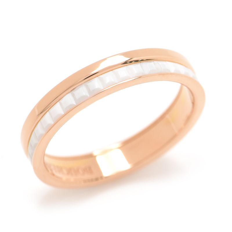 [返品OK] ブシュロン キャトルホワイトリングハーフ #53 12.5号 K18PG 新品仕上済 ホワイトセラミック キャトルリング ピンクゴールド 【中古】【送料無料】のサムネイル