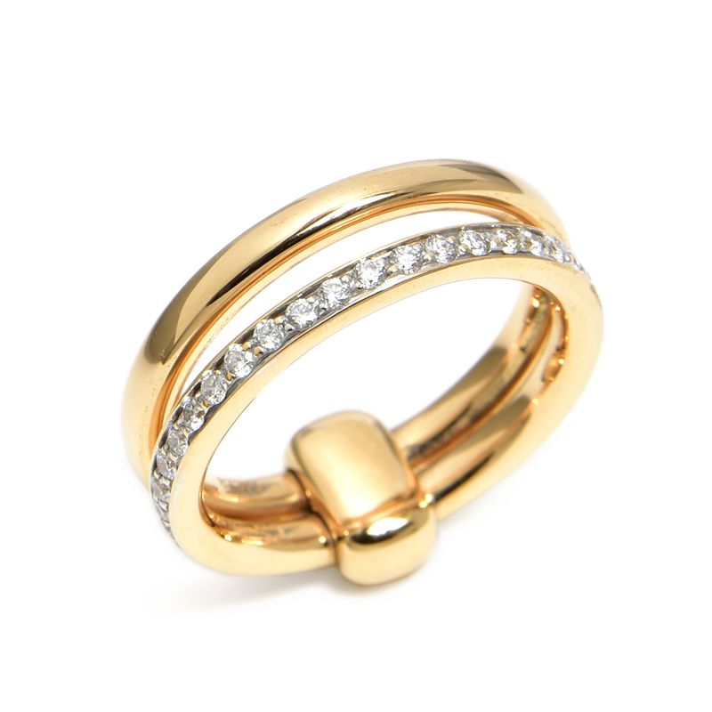 [返品OK] ポメラート トゥギャザーリング #52 13号 PAC0100_O7WHR_DB000 K18RG ダイヤモンド フルエタニティ ローズゴールド 地金7.9g 【中古】【送料無料】のサムネイル