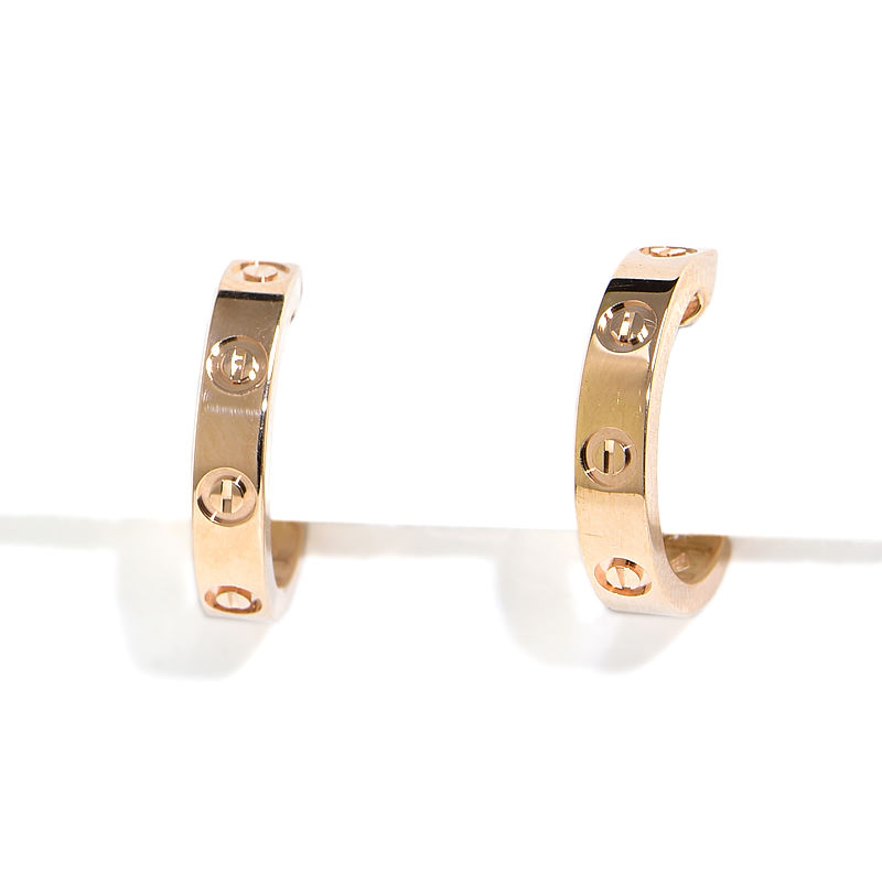 [返品OK] カルティエ ラブピアス スモールモデル B8029000 K18PG LOVEピアス  ...