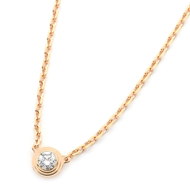 [返品OK] カルティエ ダムールネックレス XS B7224516 K18PG ダイヤモンド ディアマンレジェネックレス..