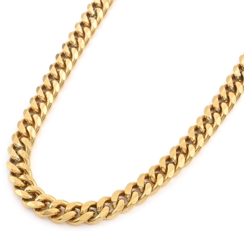 [返品OK] 喜平ネックレス 6面シングル 60cm 128.7g K18YG K18 イエローゴールド キヘイネックレス【中古】【送料無料】