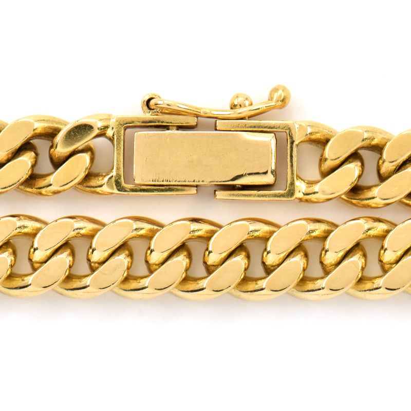 [返品OK] 喜平ブレスレット 2面シングル 内周17.7cm 全長19.0cm 20.0g K18YG K18 イエローゴールド キヘイブレスレット【中古】【送料無料】