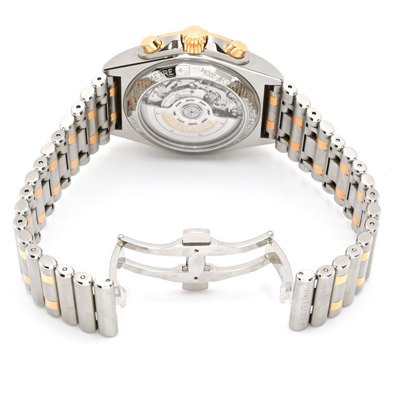 [3年保証/返品OK] ブライトリング メンズ クロノマット UB0134101C1U1 UB0134 K18RG/SS 箱保 クロノグラフ ブルー 自動巻き 腕時計【中古】【送料無料】