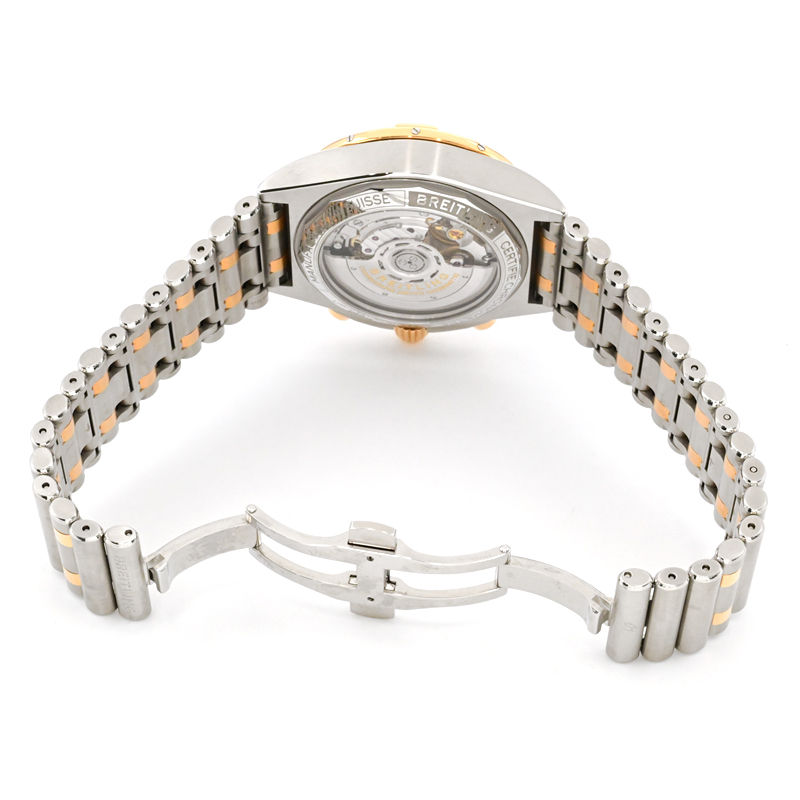 [3年保証/返品OK] ブライトリング メンズ クロノマット UB0134101C1U1 UB0134 K18RG/SS 箱保 クロノグラフ ブルー 自動巻き 腕時計【中古】【送料無料】