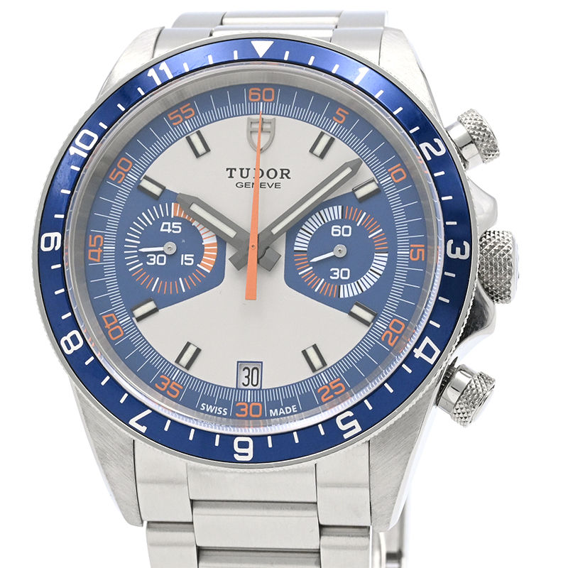 [3年保証/返品OK] チューダー メンズ ヘリテージ クロノグラフ 70330B 箱保 ブルー ホ ...