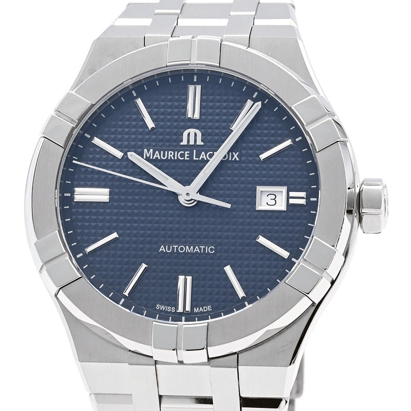 BVLGARI - [3年保証/返品OK] モーリスラクロア メンズ アイコン オートマティック AI6008-SS002-430-2 箱保 デイト ブルー 自動巻き 腕時計 【中古】【送料無料】